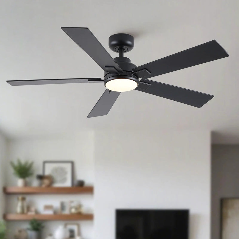 Reversible Motor Integrated LED Dimmable Ceiling Fan With Light by HouseOfZazla