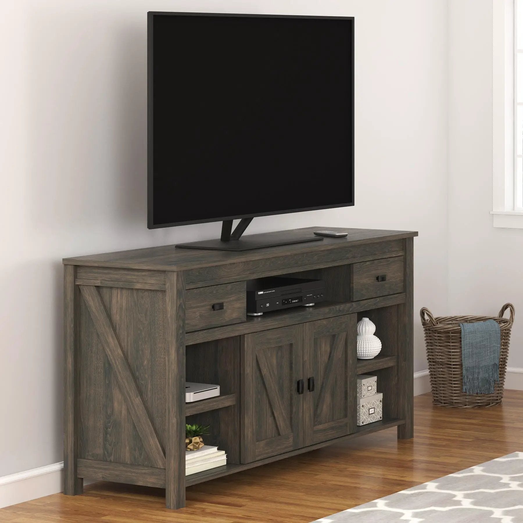 Farmington - TV Stand For TVs Up To 60" - Oak by Unique Piece Furniture