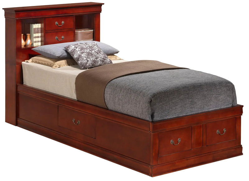 Traditional Style Bookcase Storage Bed by Unique Piece Furniture