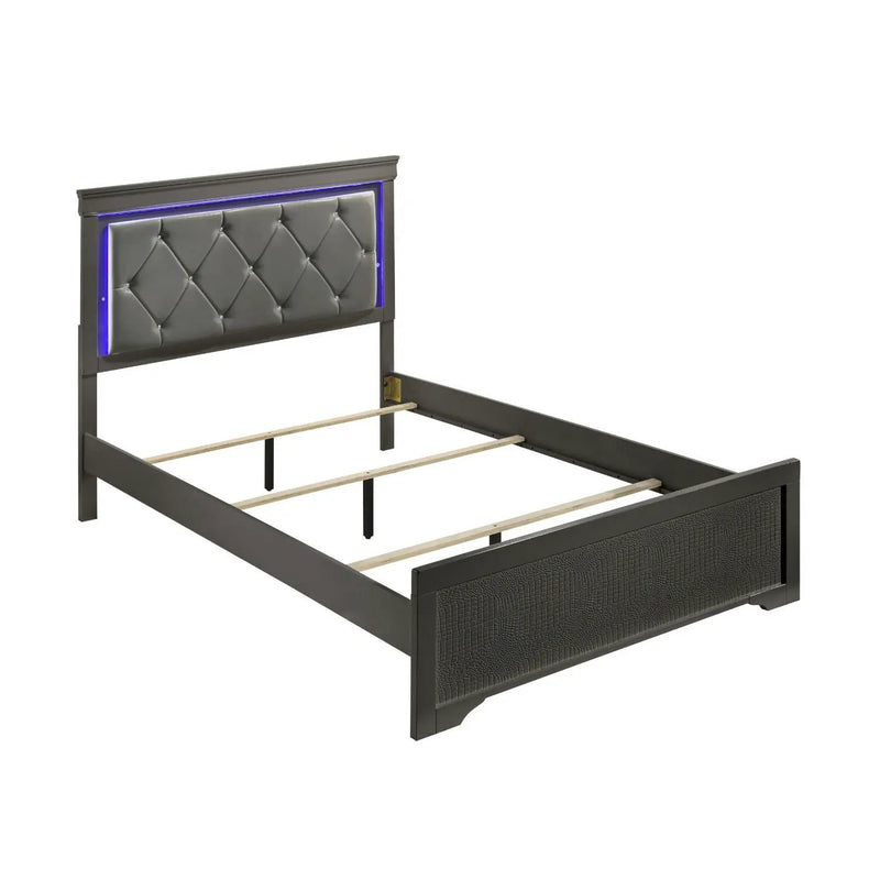 Blaze - Bed With LED Headboard by HouseOfZazla