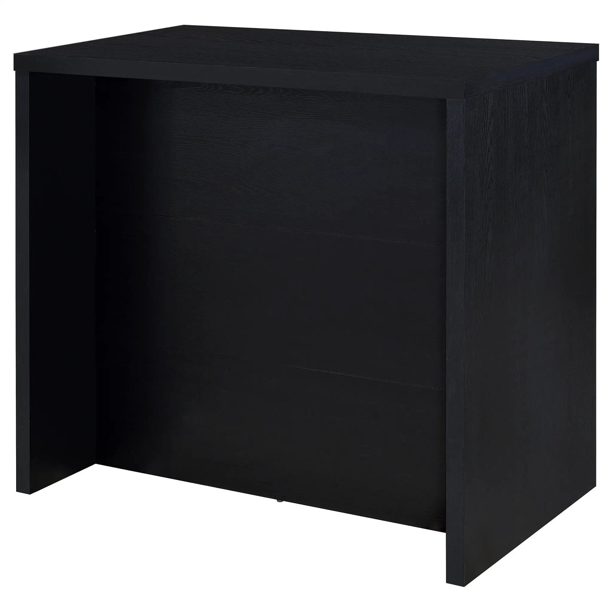 Topanga Engineered Wood Freestanding Home Bar Black by Unique Piece Furniture