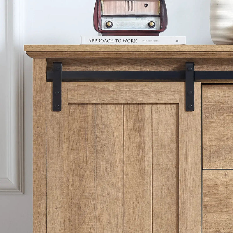 5 Drawers Dresser with Sliding Barn Door by HouseOfZazla