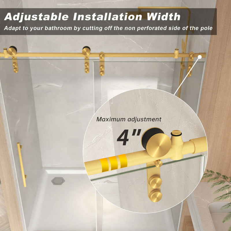 44-48" x 76" Frameless Sliding Shower Door by HouseOfZazla