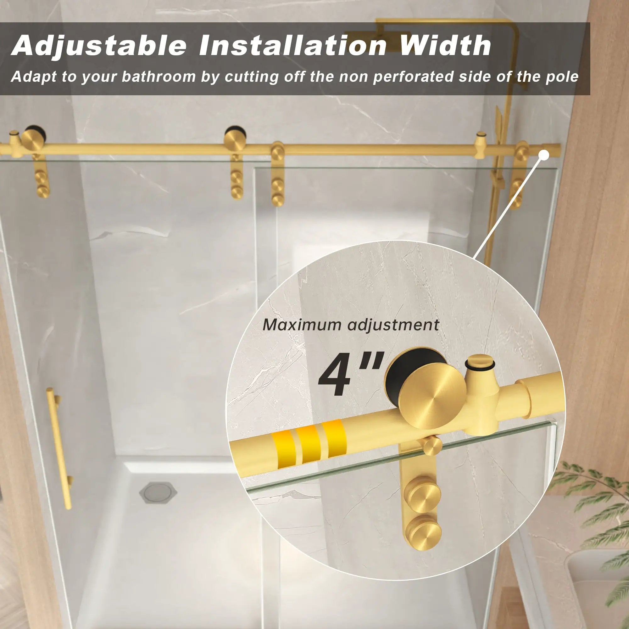 56-60" x 76" Frameless Sliding Shower Door by HouseOfZazla