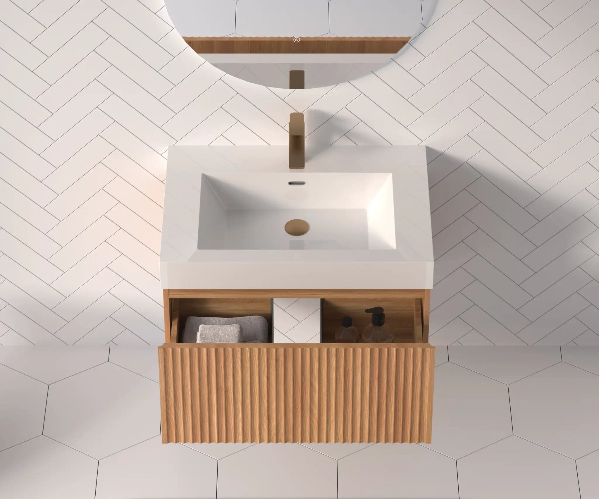 30" Bathroom Vanity with Sink - Wall Mounted Floating Cabinet by HouseOfZazla