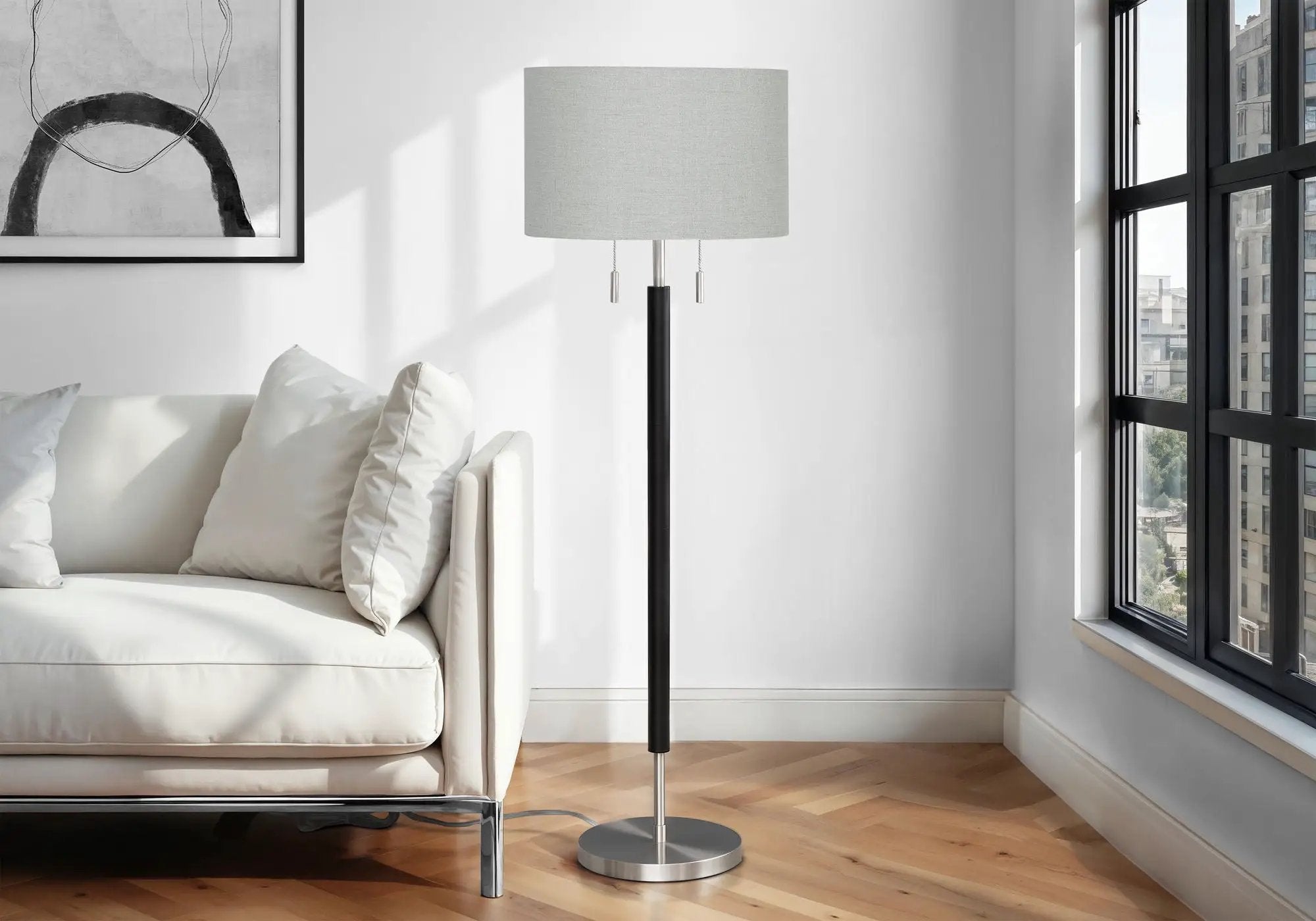 Floor Lamp Lighting - Black by Unique Piece Furniture