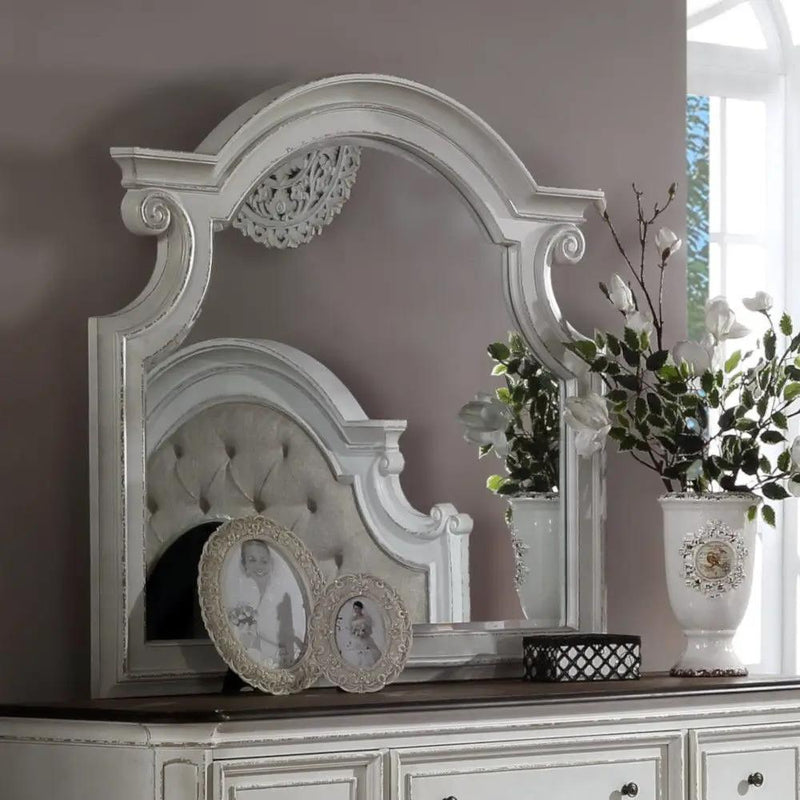 Florian - Mirror - Antique White by Unique Piece Furniture