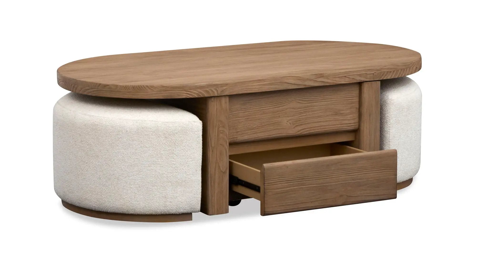 Hayden - Lift Top Storage Cocktail Table With Casters And Two Upholstered Stools - Golden Oat by Unique Piece Furniture