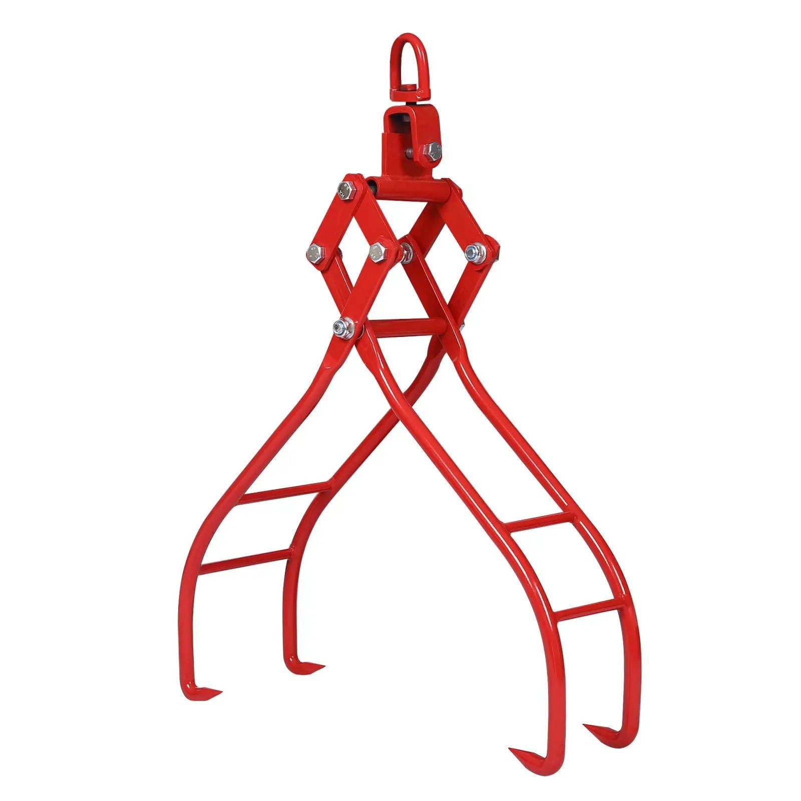 Heavy-Duty 4 Claw Timber Log Lifting Tongs Grabber - Red by HouseOfZazla