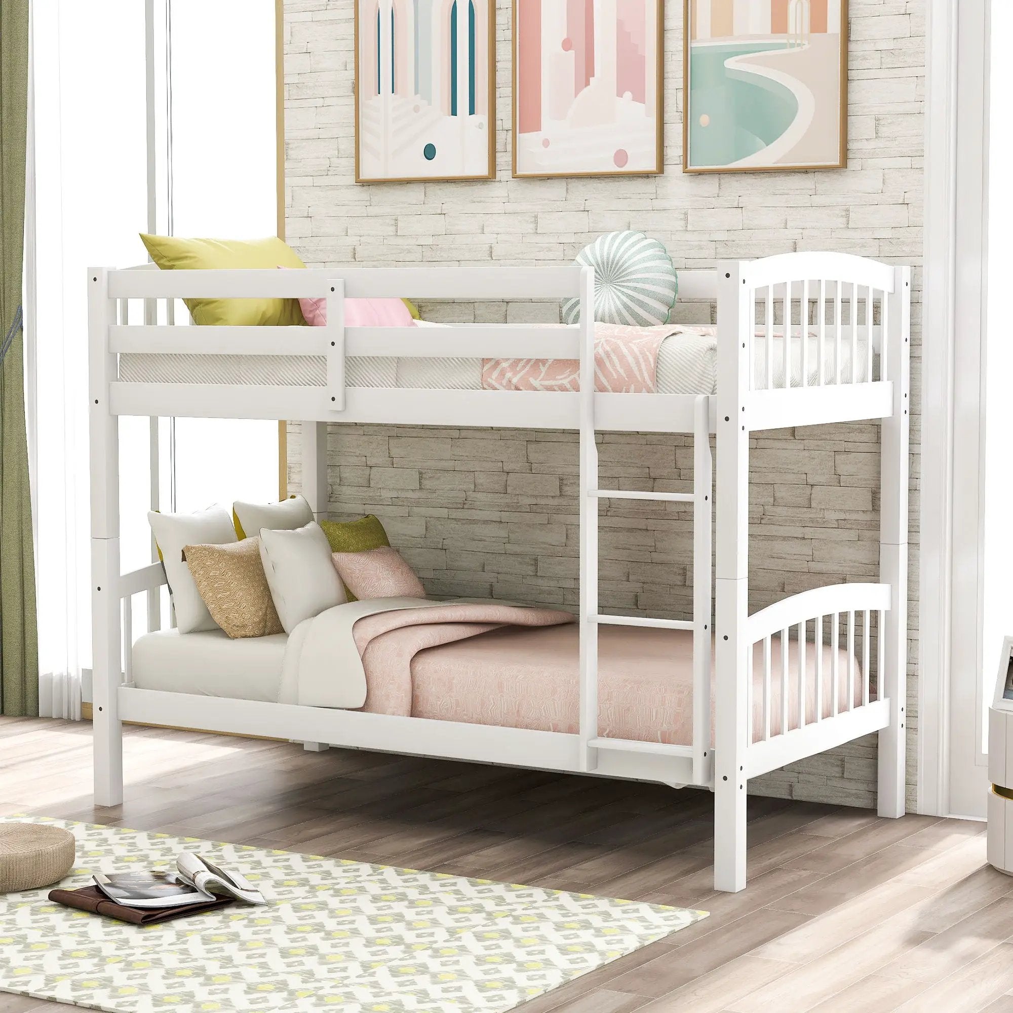 Solid Construction Bunk Bed With Ladder by HouseOfZazla