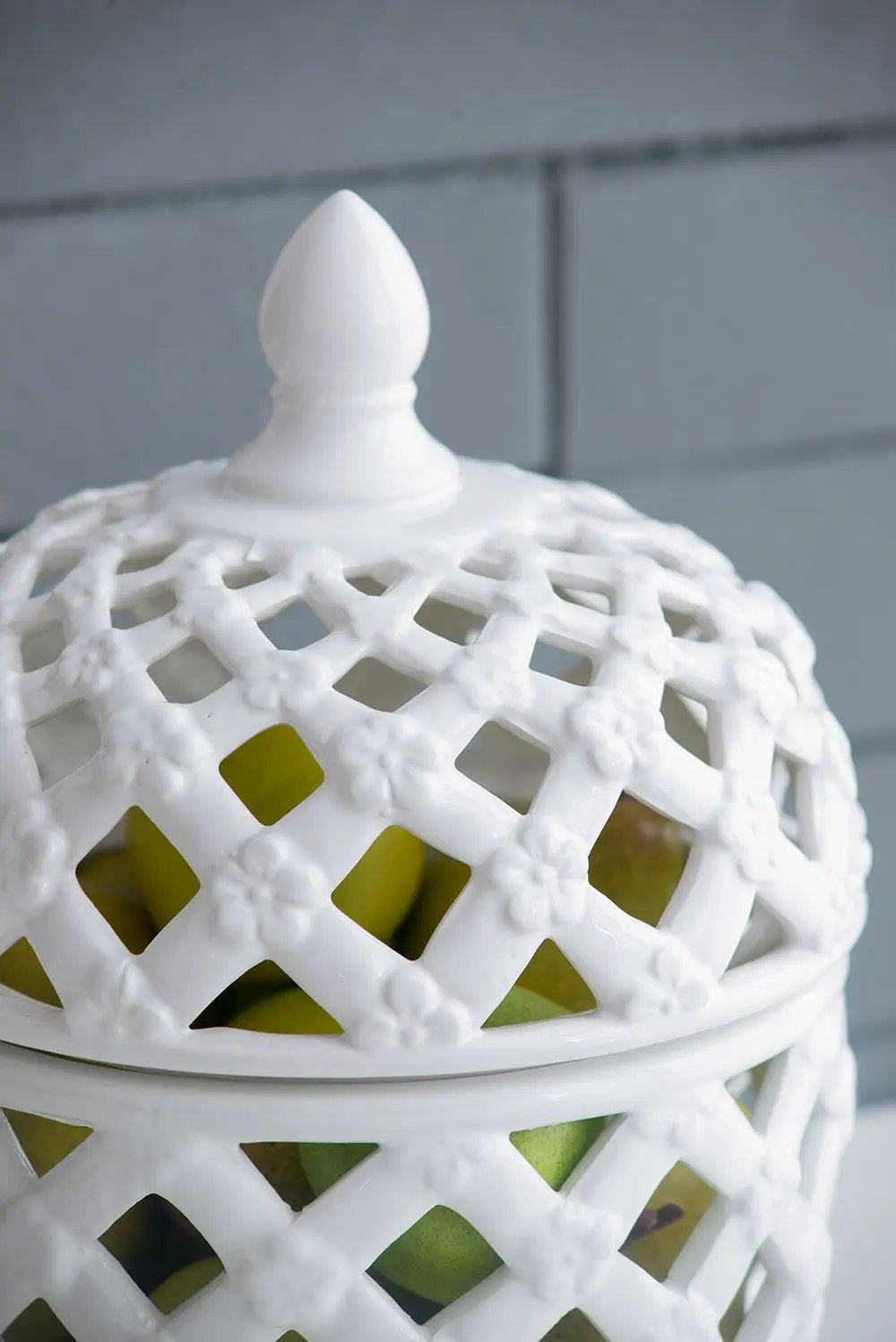 Ballas - Bird Lidded Jar - White by Unique Piece Furniture