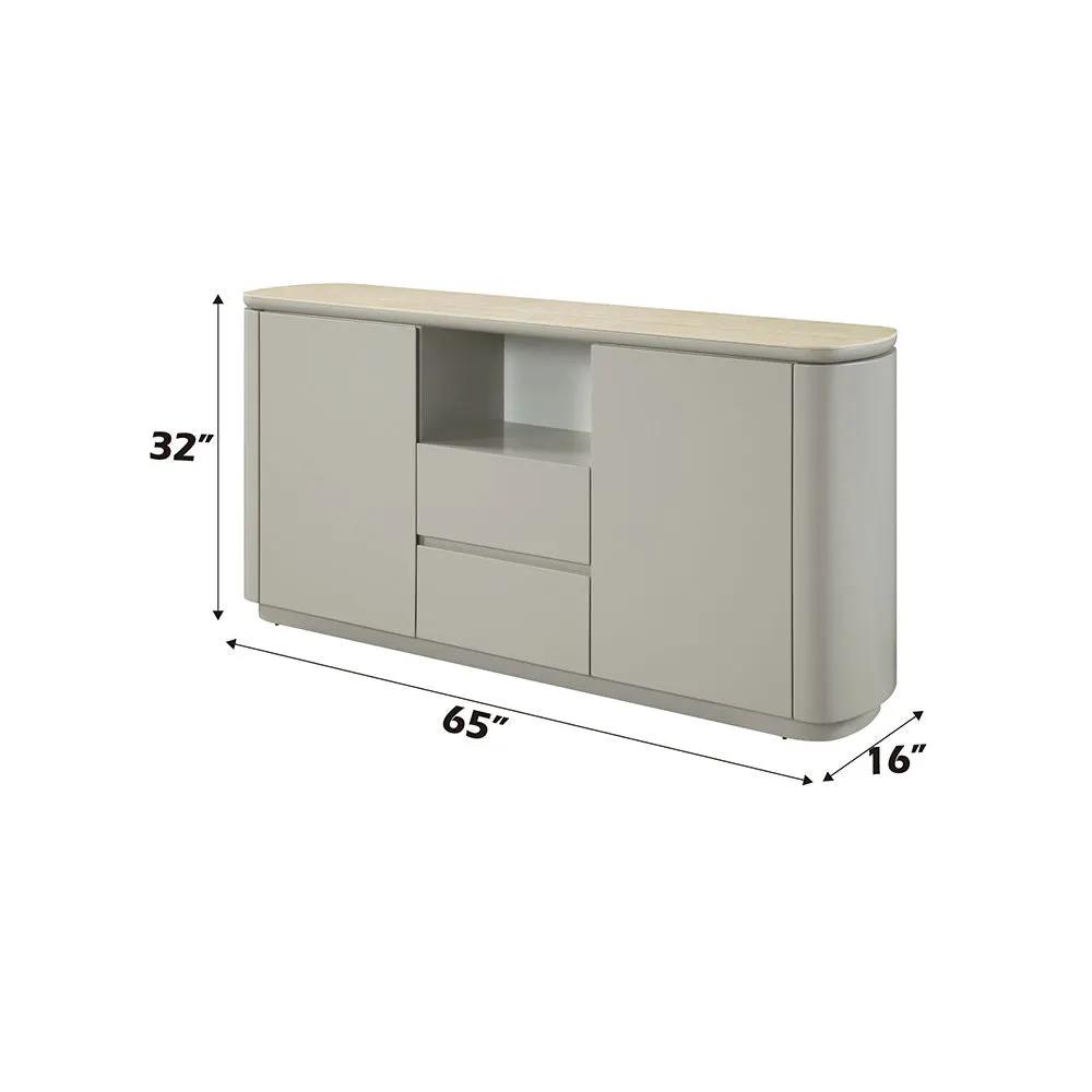 Ingram - Server - Ceramic Top & Light Gray by Unique Piece Furniture
