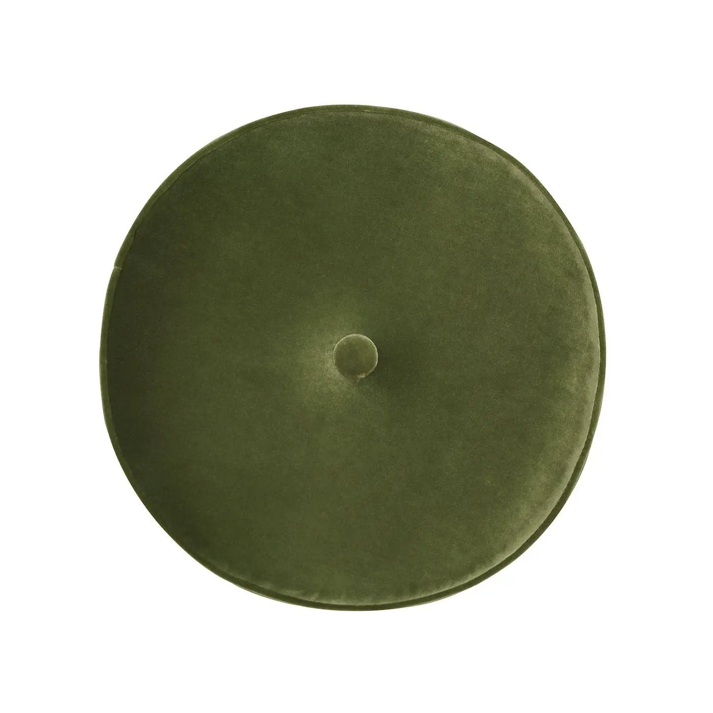 Riley - Round Footstool Ottoman - Olive Green by Unique Piece Furniture