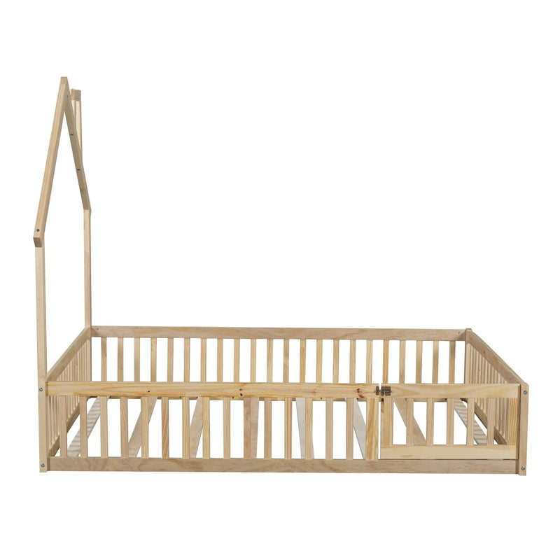 House Platform Bed With Guardrail by Unique Piece Furniture
