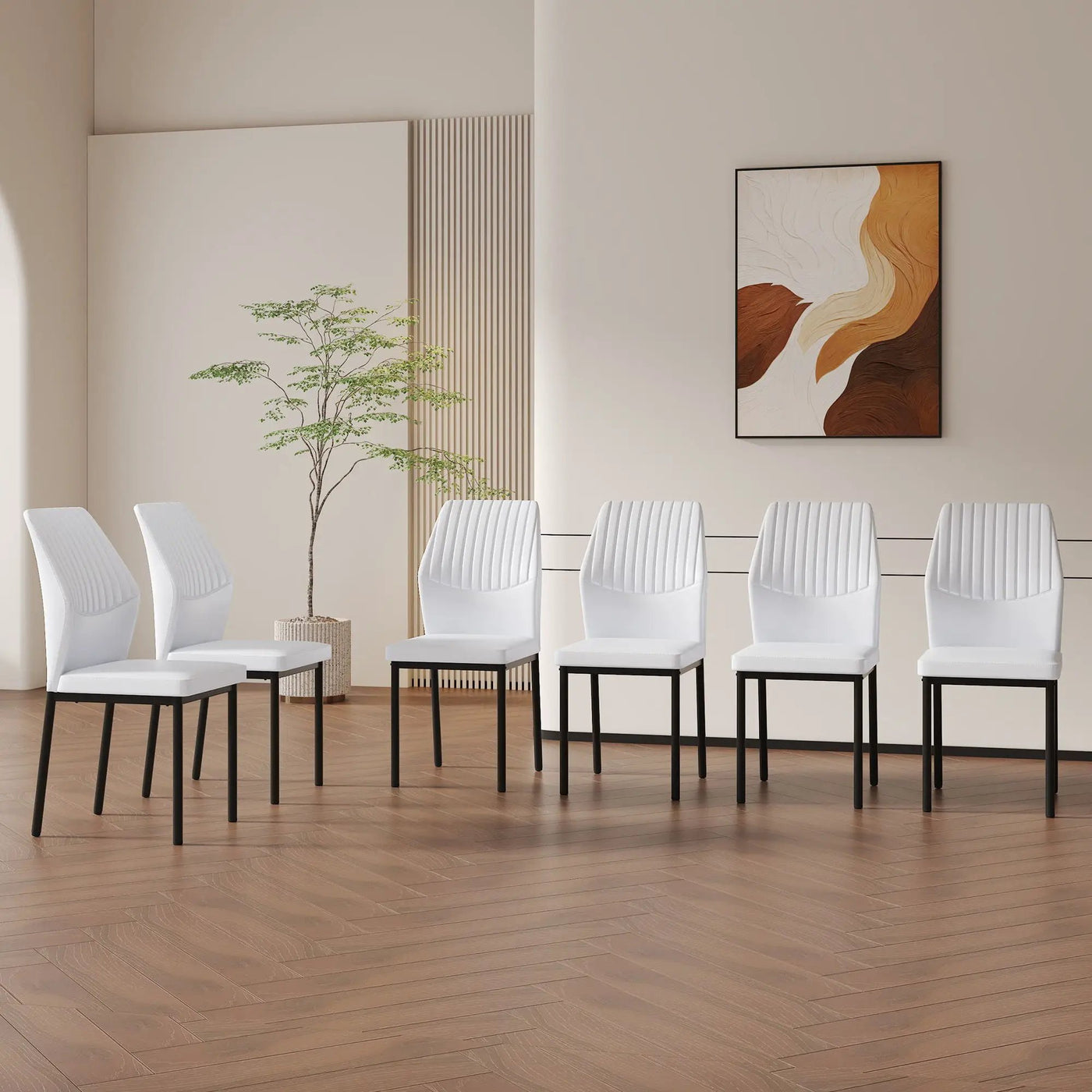 Ergonomic Simple Chair With Metal Leg by Unique Piece Furniture