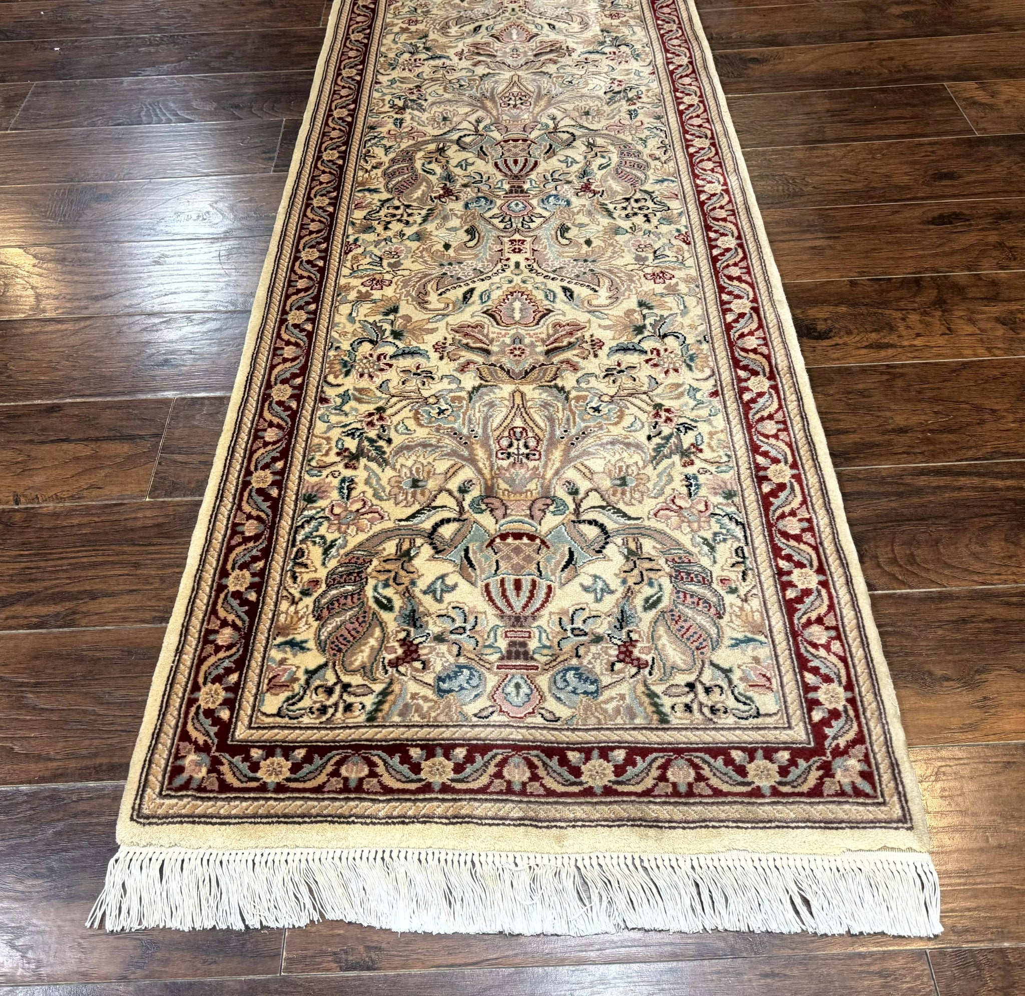 Pakistani Runner Rug 2.8 x 14, Pak Persian Hallway Rug, Cream Color by Jewel Rugs