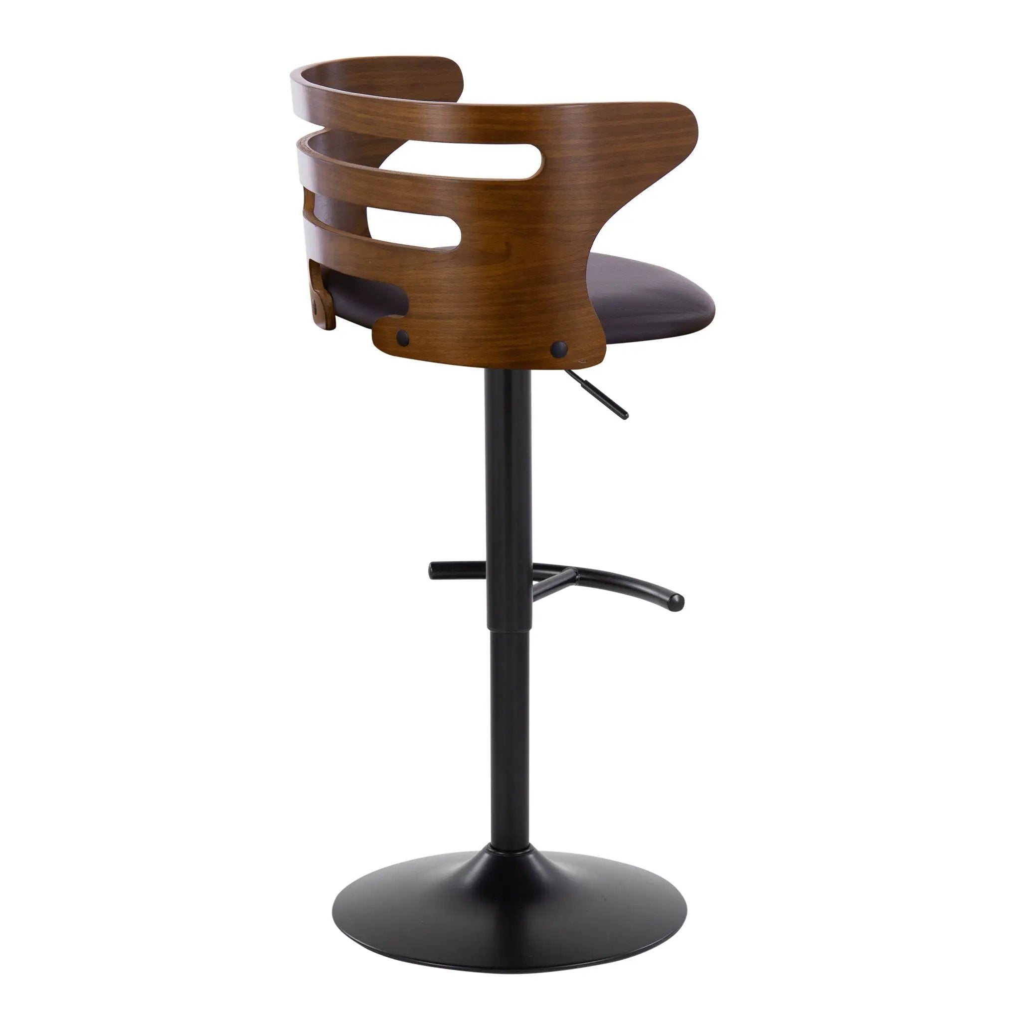 Cosi - Mid Century Modern Adjustable Barstool With Swivel With Rounded T Footrest (Set of 2) by Unique Piece Furniture