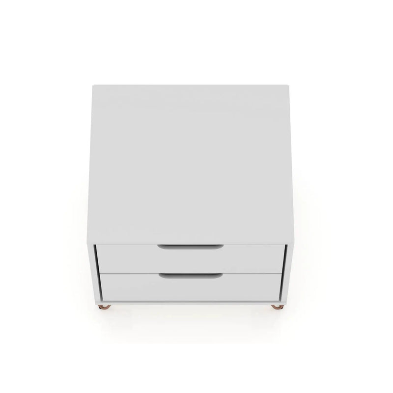 Rockefeller - Nightstand With 2 Drawers - White by HouseOfZazla