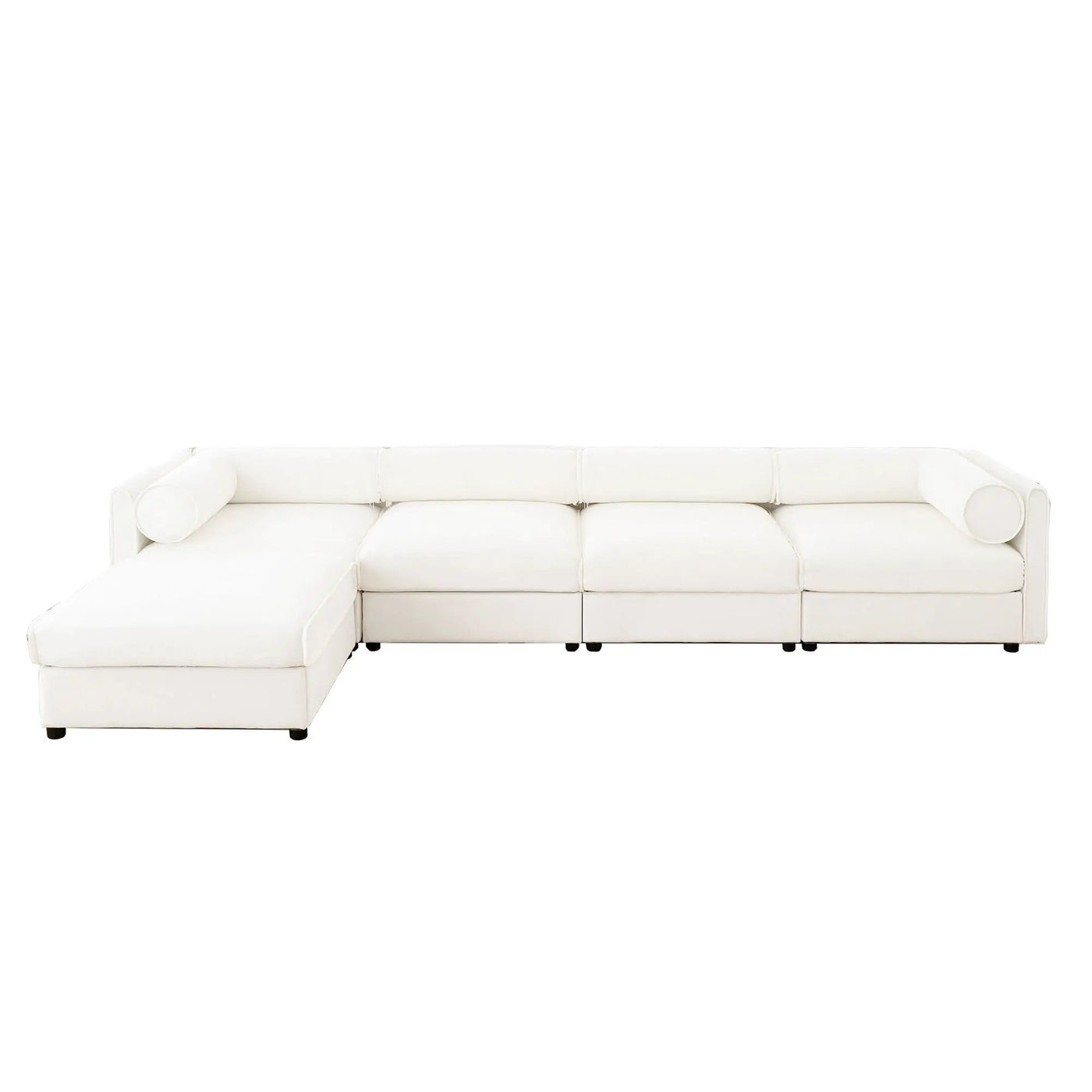 Contemporary Elegant Sofa With Storage And Ottoman by Unique Piece Furniture