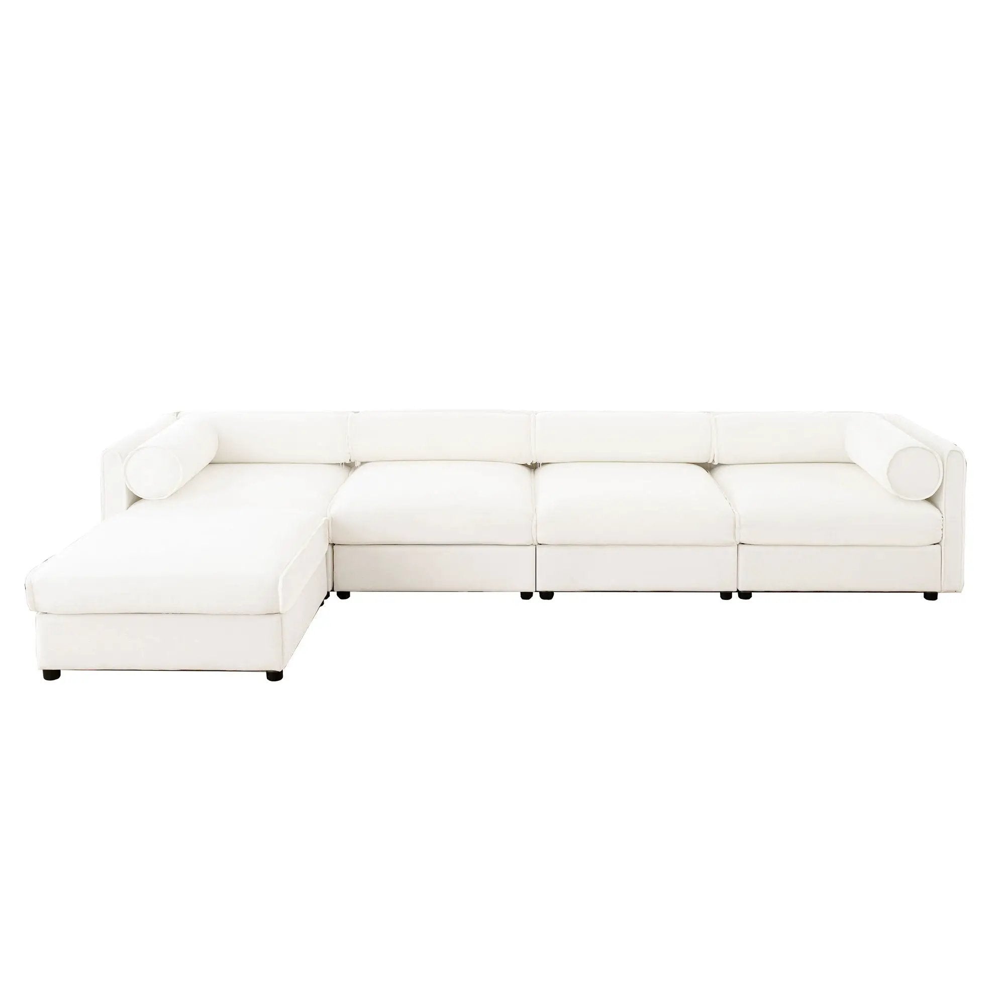 Contemporary Elegant Sofa With Storage And Ottoman by Unique Piece Furniture