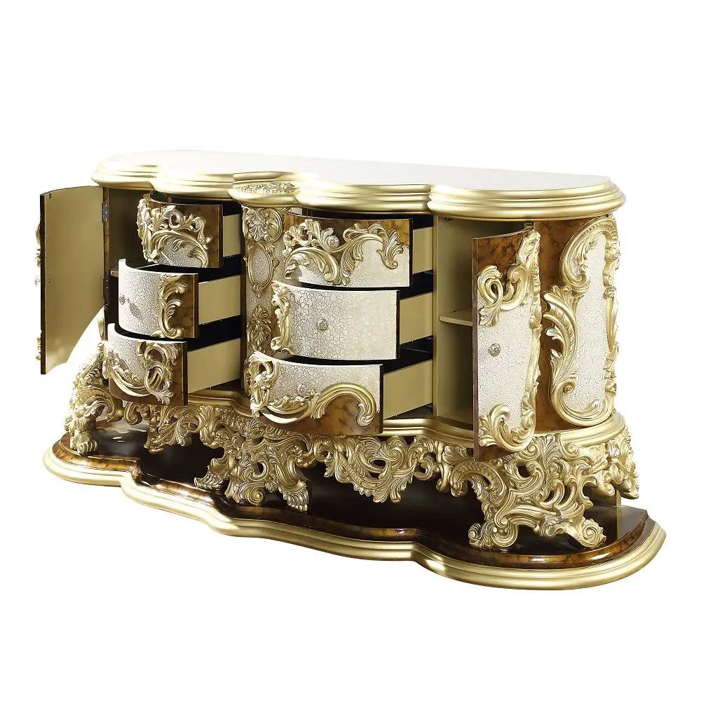 Desiderius - Dresser - Antique Gold & Hand Painted Brown by Unique Piece Furniture