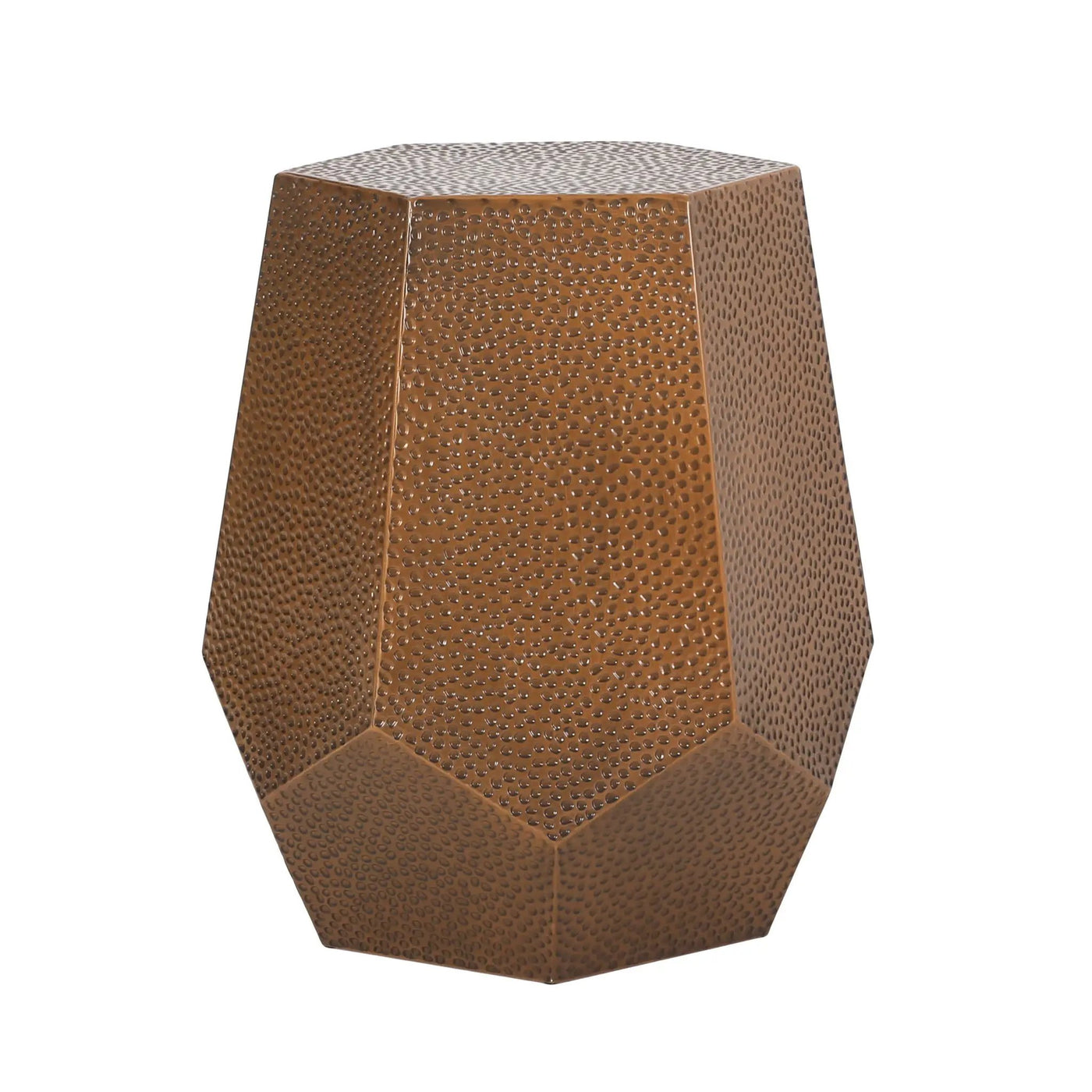 Modern Hammered Iron Geometric End Table by HouseOfZazla
