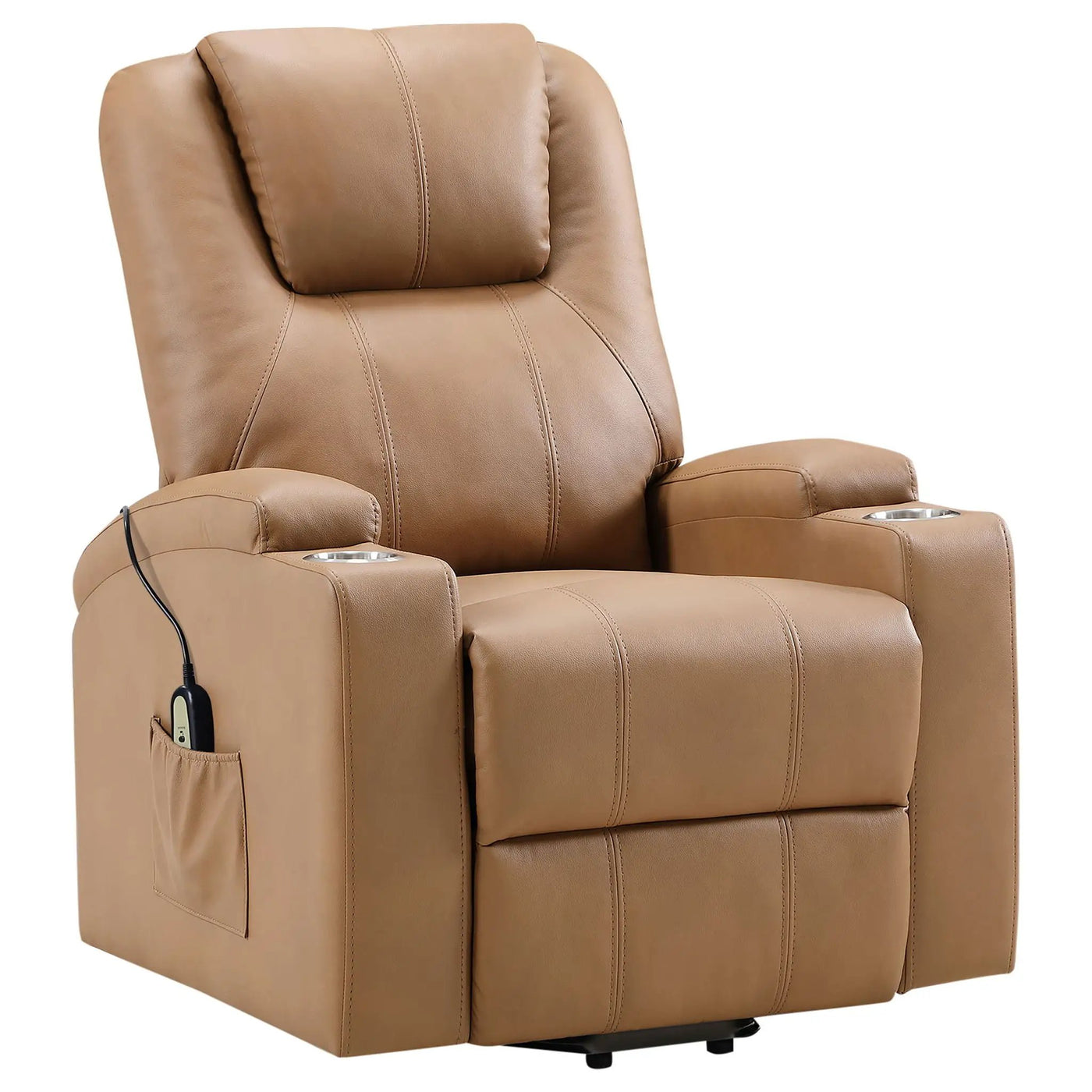 Macklin - Power Lift Massage Recliner With Heat And Dual Cupholders by Unique Piece Furniture