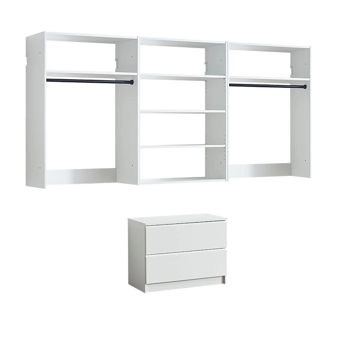 Devi - Wall Mounted Closet System With Modular Units by HouseOfZazla