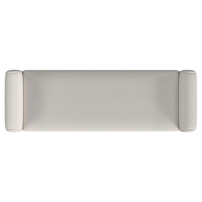 Hollis - Upholstered Accent Bench With Armrests Seating - Vanilla White