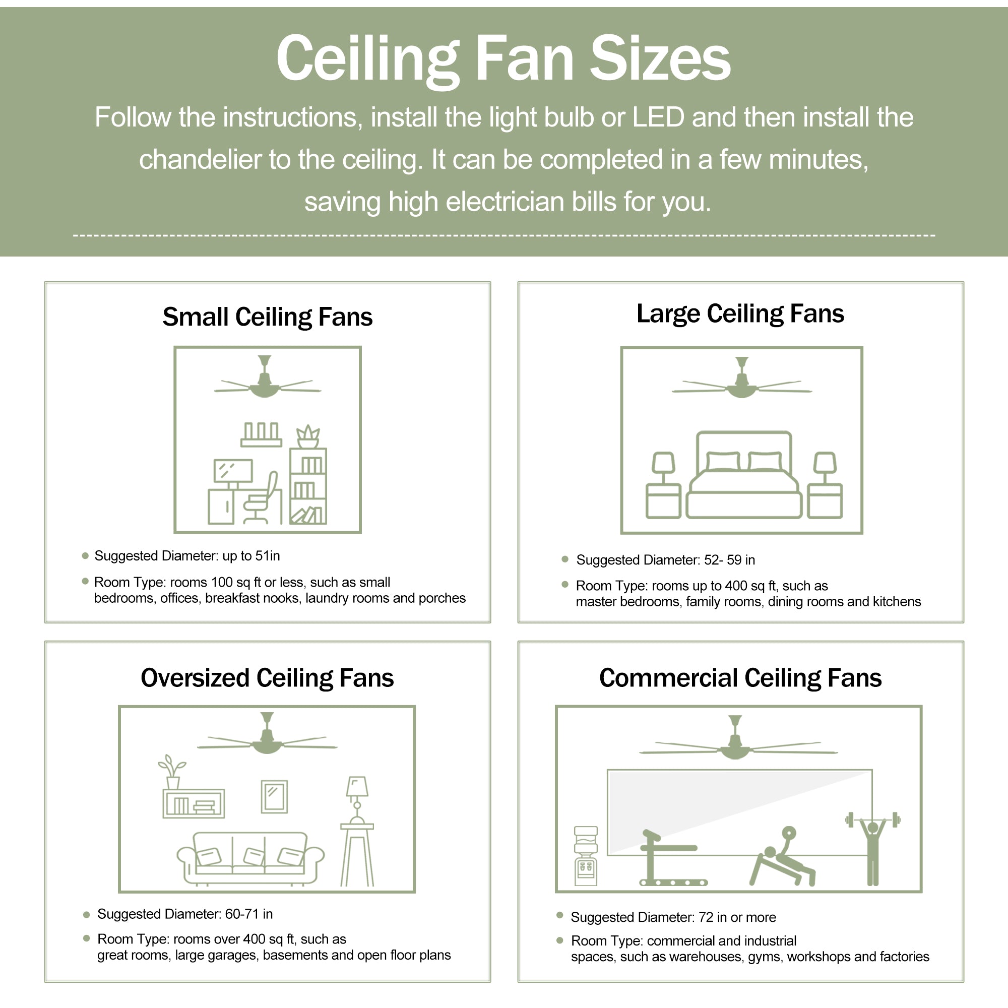 52" Solid Wood Blades Ceiling Fan with Light and Remote Control by HouseOfZazla