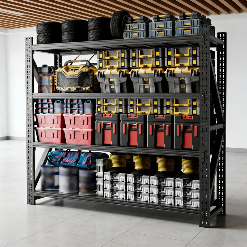 Heavy Duty Metal Adjustable Garage Shelves by HouseOfZazla