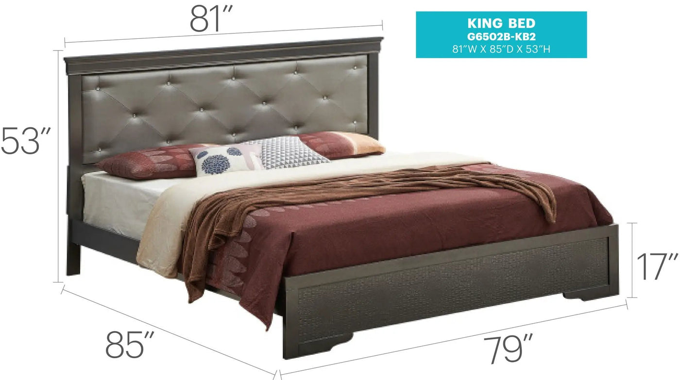 Chic Elegantly Designed Transitional Bed by HouseOfZazla