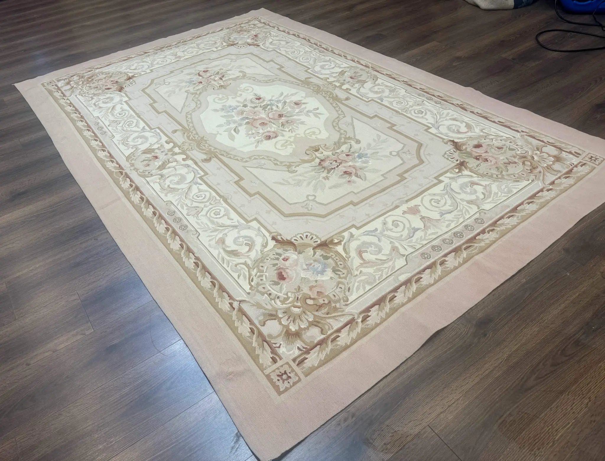 Aubusson Rug 6x9, Elegant, Flatweave, French European Design by Jewel Rugs