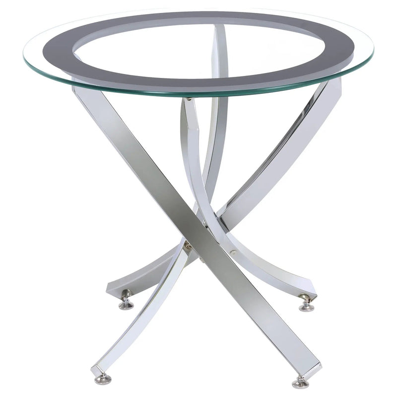 Brooke 3-piece Round Coffee and End Table Set Chrome by Unique Piece Furniture