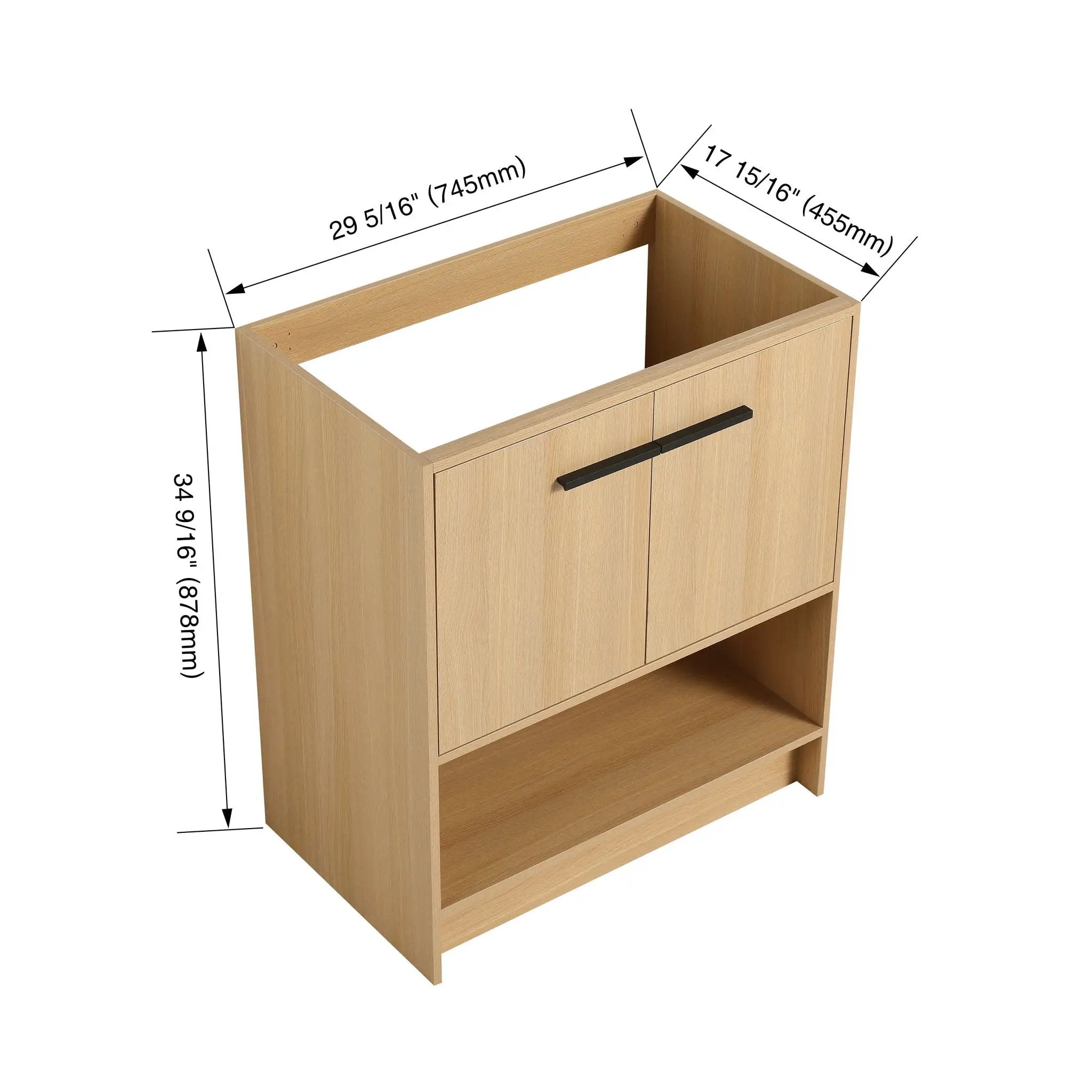 Modern Freestanding Bathroom Vanity With 2 Doors by Unique Piece Furniture