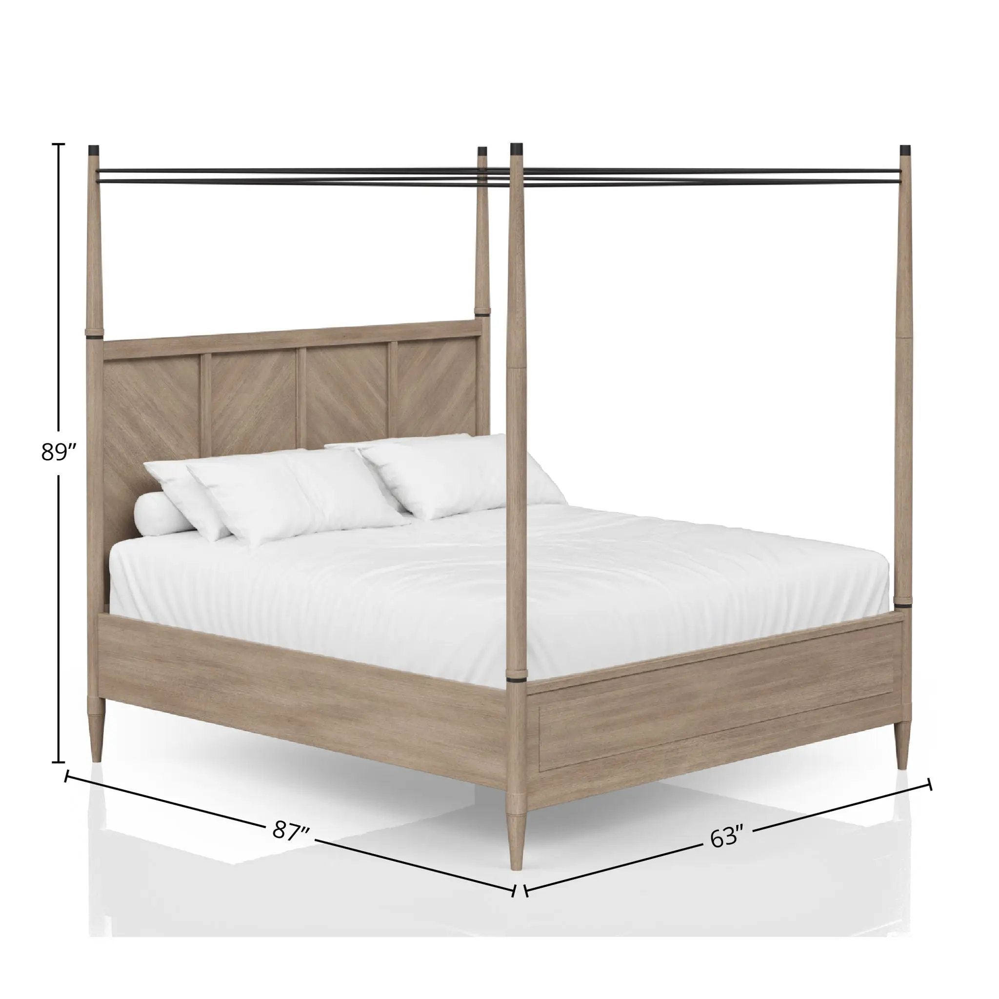 Transitional Styling Canopy Bed by Unique Piece Furniture