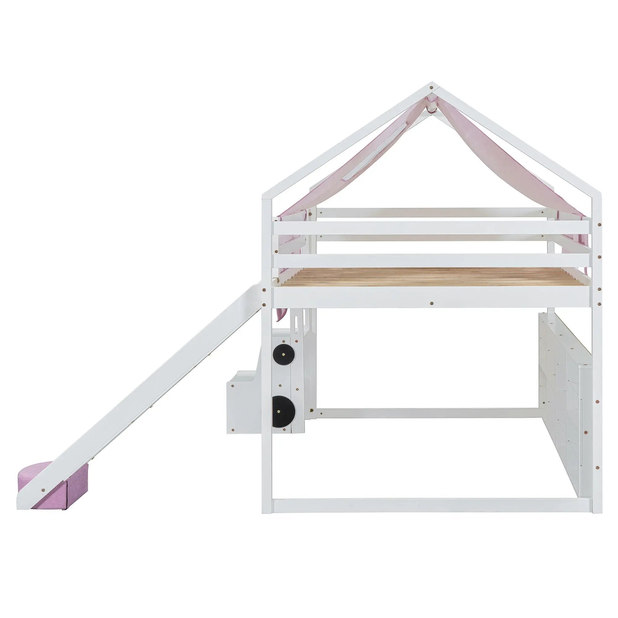 Loft Bed With House Shaped Frame And Tent by HouseOfZazla