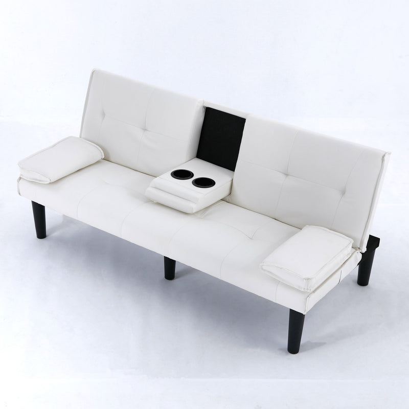 Sofa Bed With Foldable Design And Cup Holder by HouseOfZazla