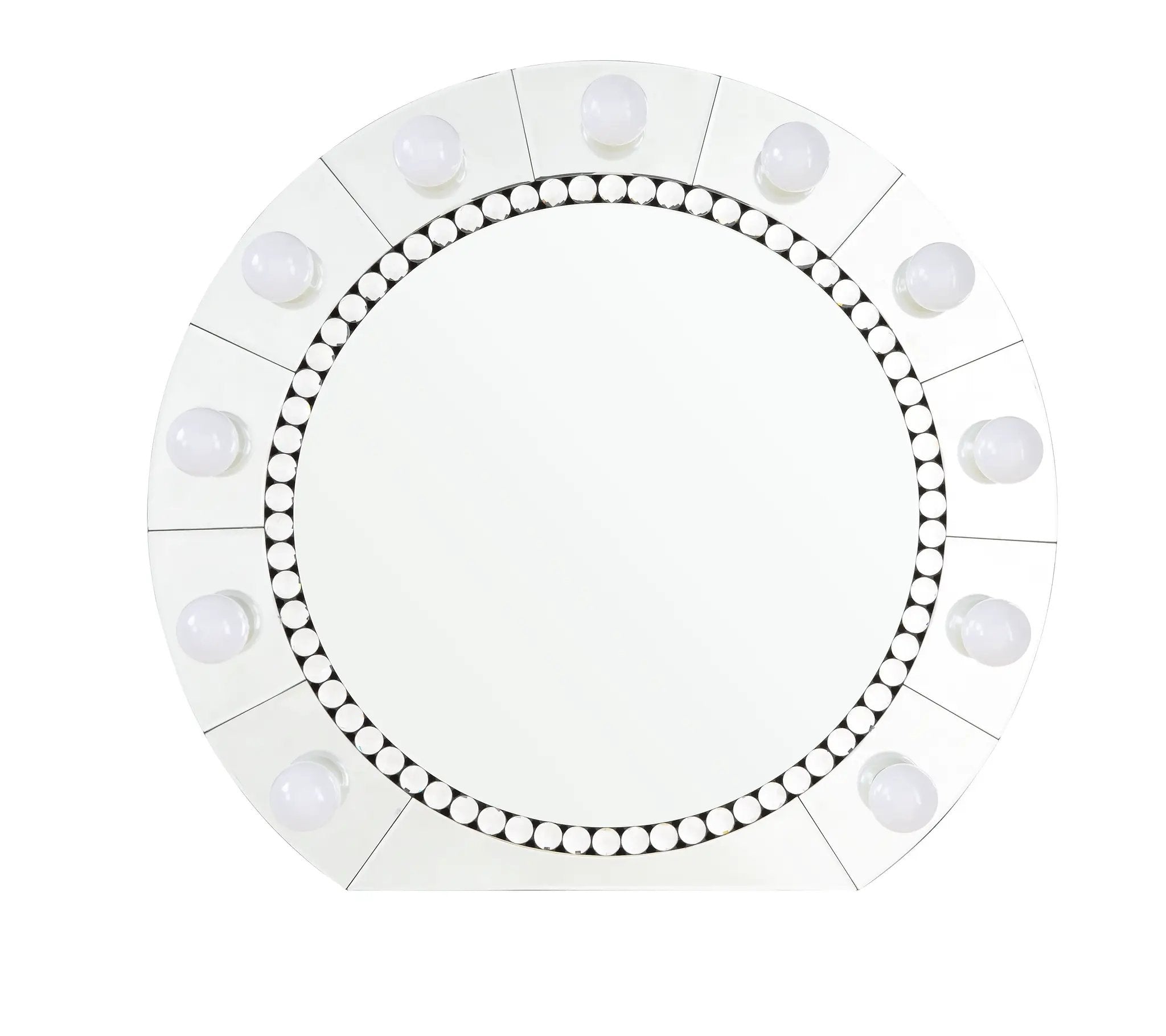 Farai Glam Mirrored & Faux Crystal Diamonds Wall Décor Mirror by HouseOfZazla