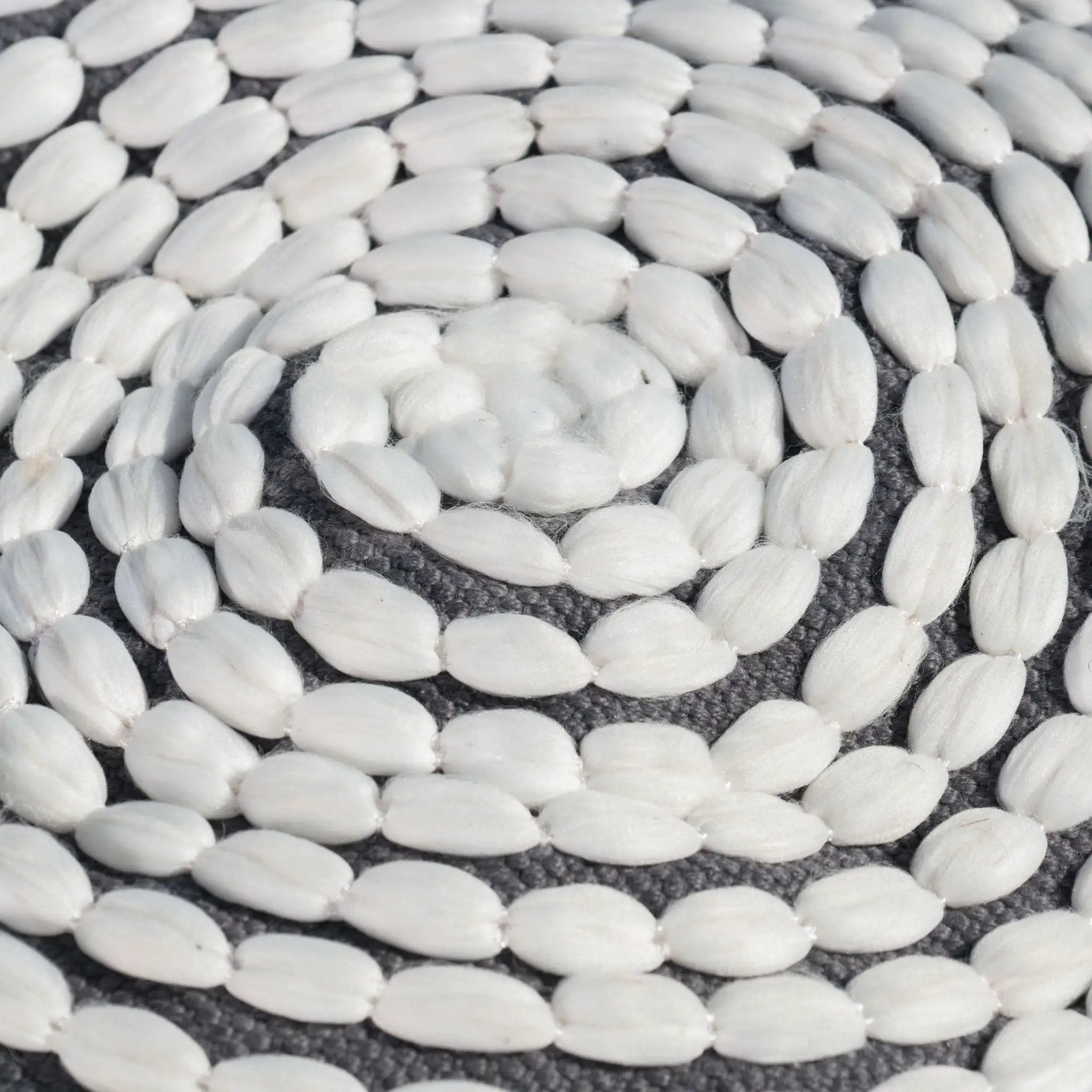 River Handcrafted Cylindrical Pouf in Water Resistant Fabric by HouseOfZazla