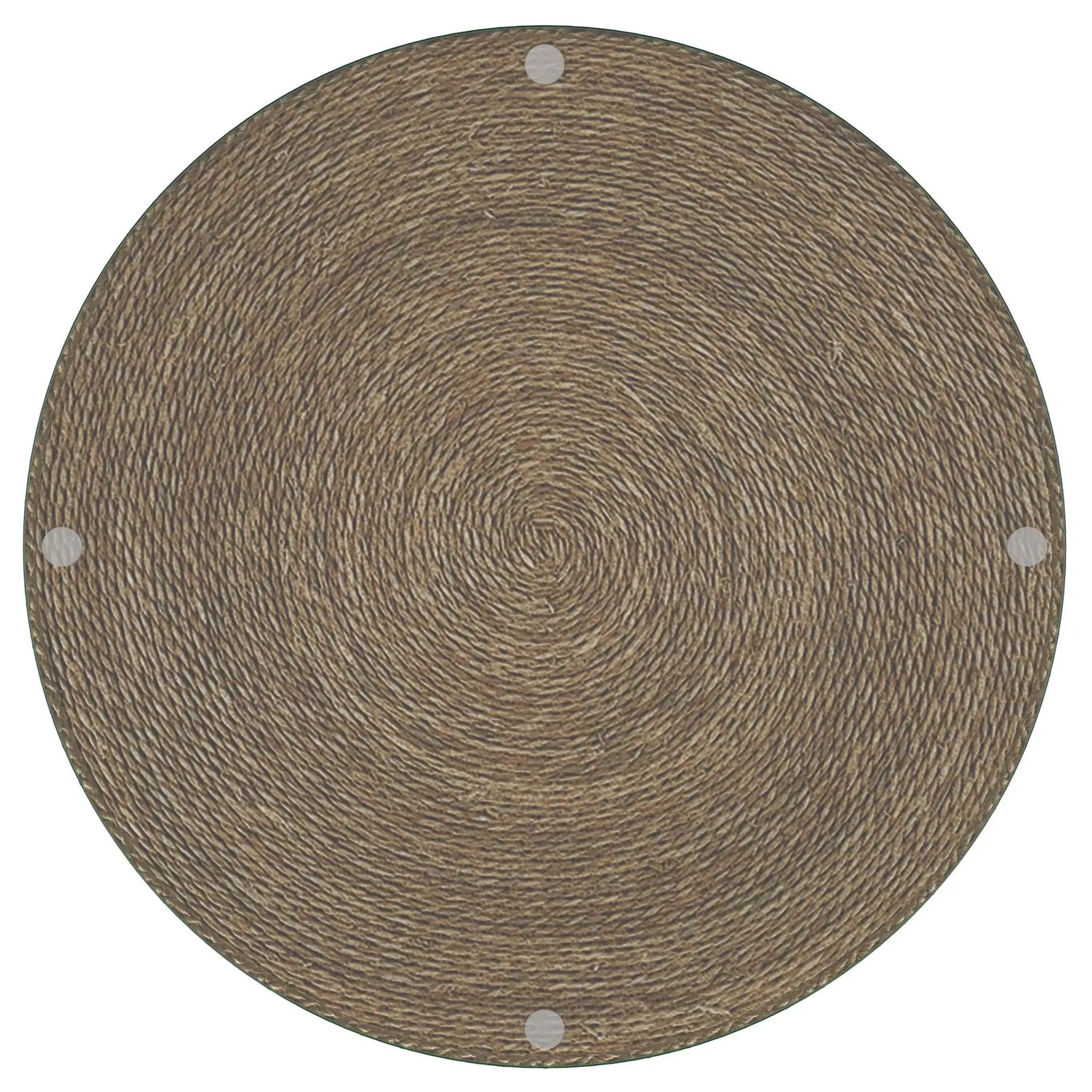 Halden Round Woven Seagrass Accent Side Table Light Brown by Unique Piece Furniture