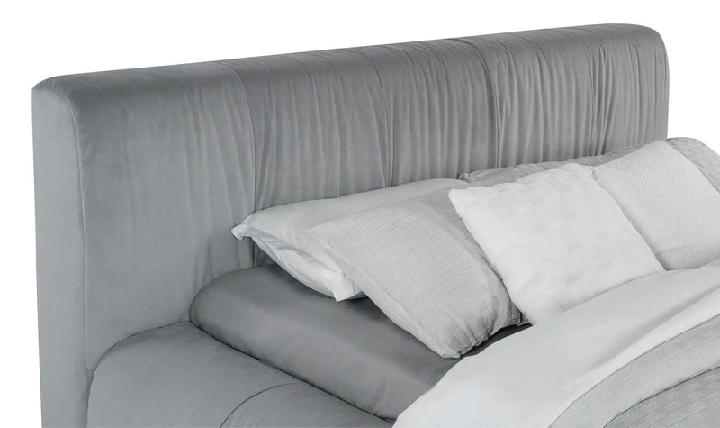 Wilshire Upholstered Queen Platform Bed Grey by Unique Piece Furniture