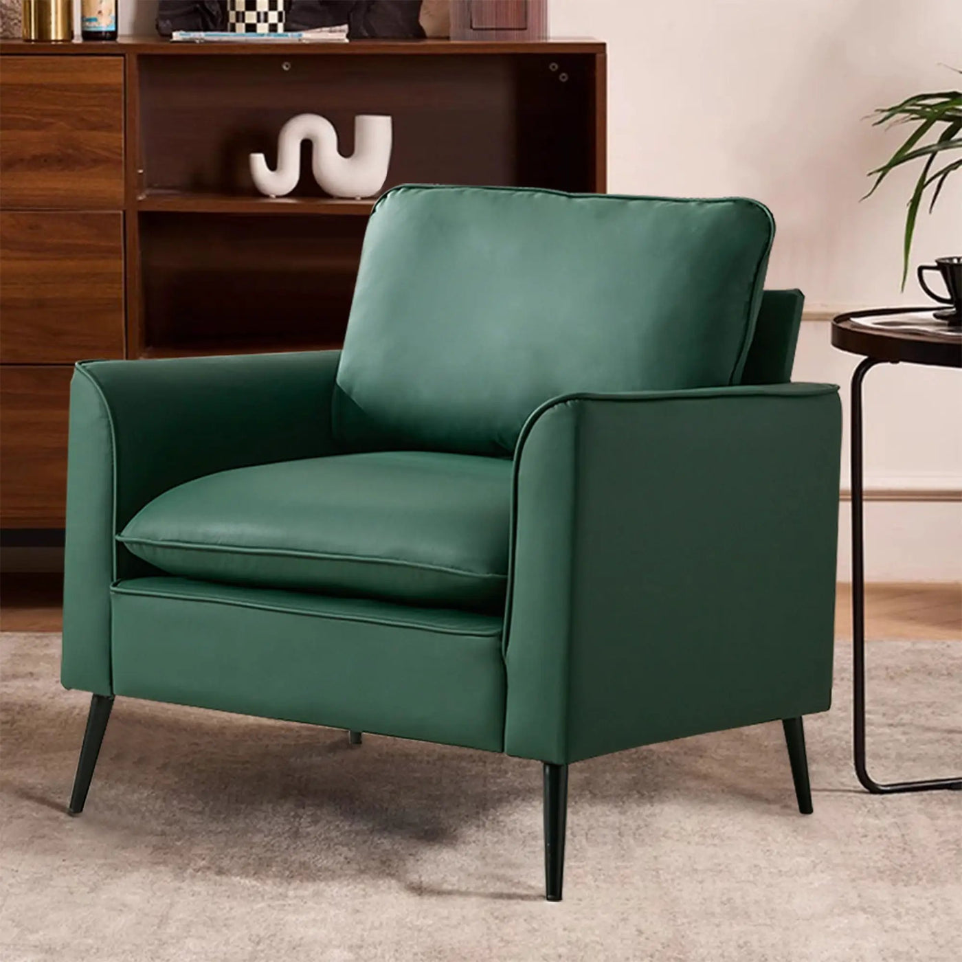 Nordic Retro Light Luxury Upholstered Sofa Chair by Unique Piece Furniture