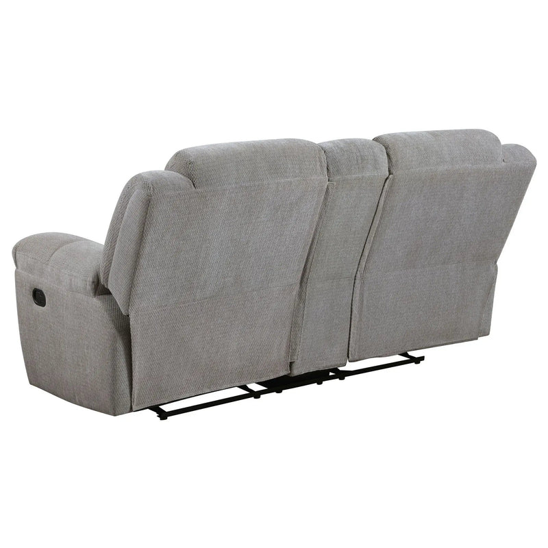 Gilson Chenille Upholstered Reclining Loveseat Grey by Unique Piece Furniture