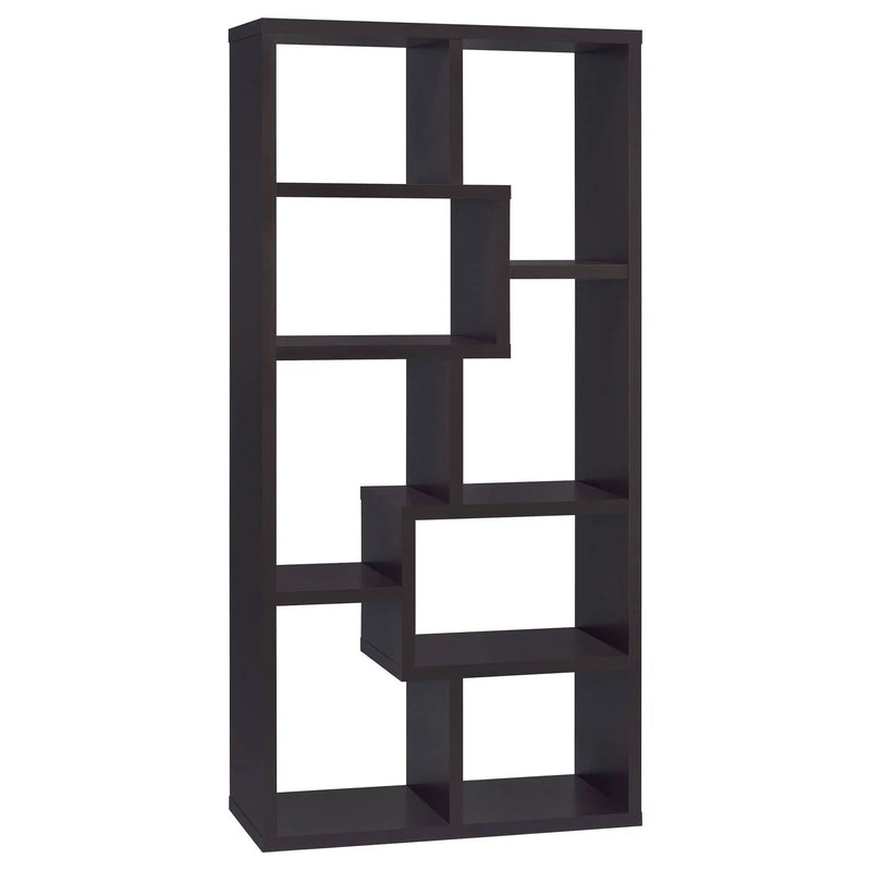 Theo 71-inch 6-shelf Bookshelf Cappuccino by Unique Piece Furniture