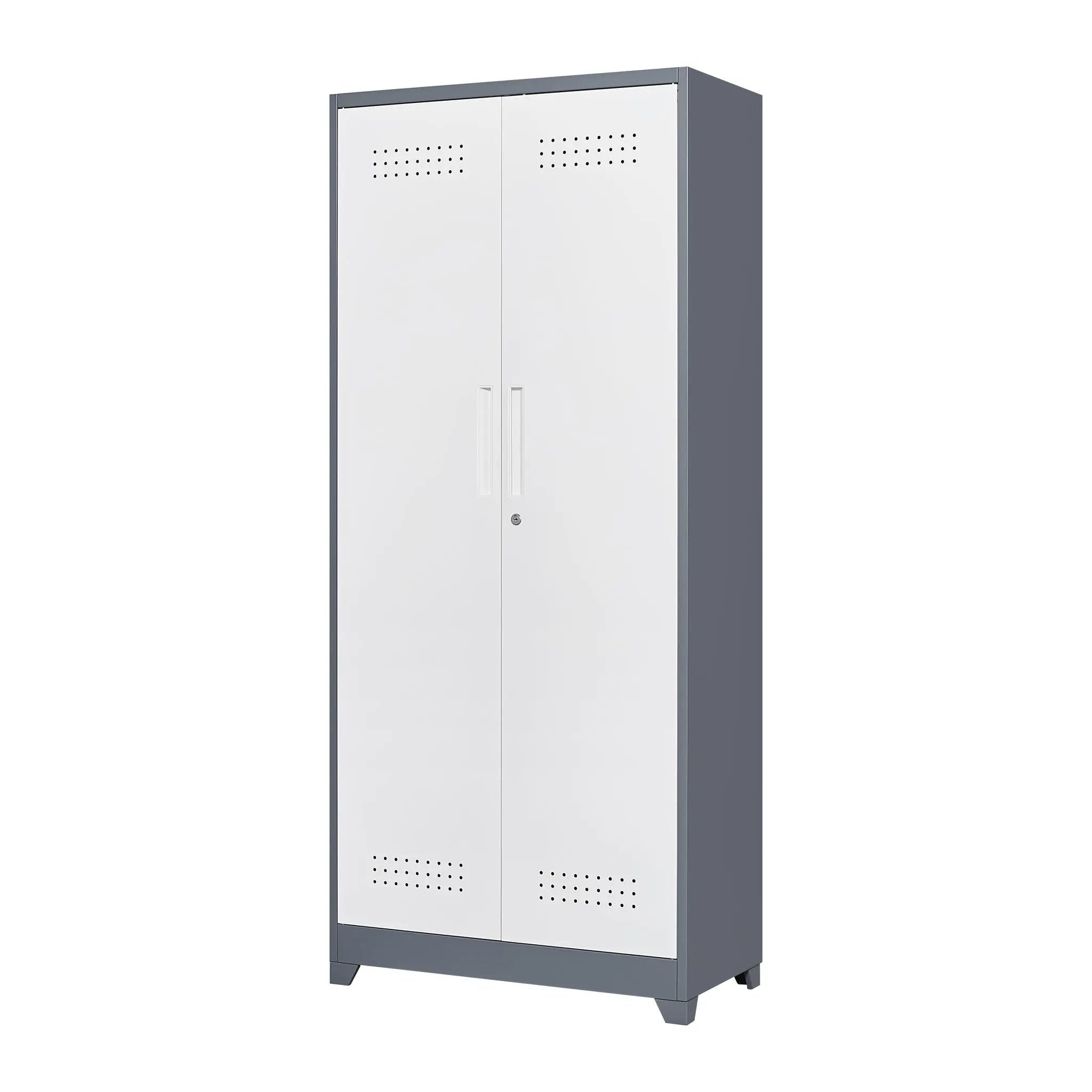 Lockers With Locking Doors, Adjustable Shelves, High Broom Tool Storage Cabinet by HouseOfZazla
