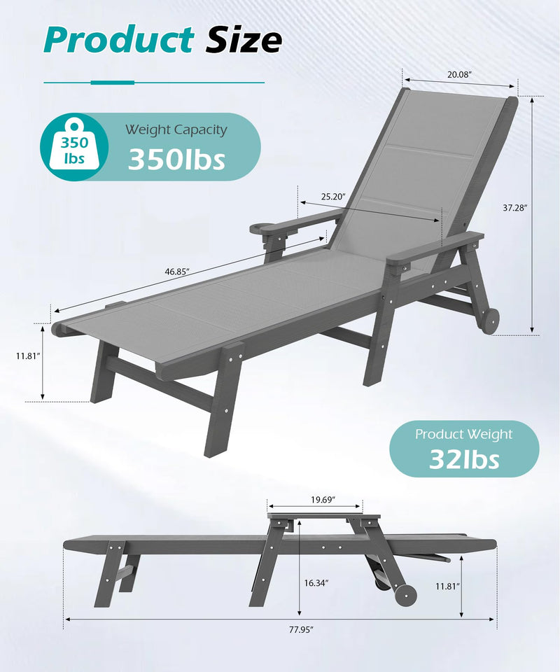 Outdoor Pool Lounge Chairs Set of 2 by HouseOfZazla