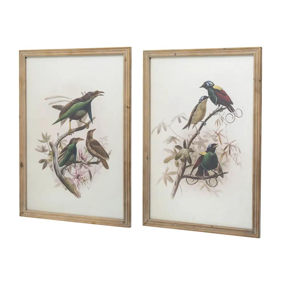 Bird Framed Print (Set of 2) - Multicolor by Unique Piece Furniture