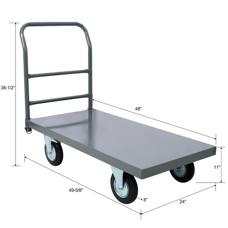 Heavy Duty Platform Truck Industrial Flat Dolly Cart with Wheels by HouseOfZazla