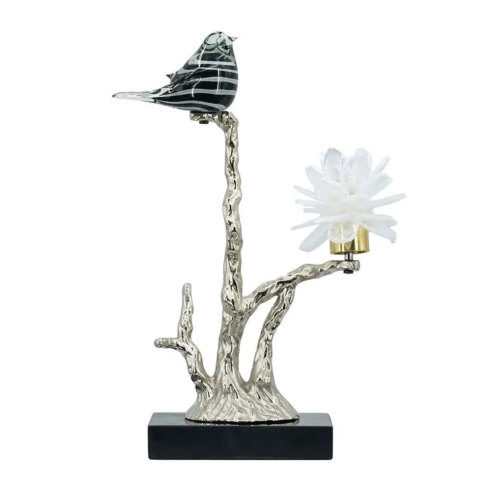 Aluminum Candle Holder With Marble Stand by Unique Piece Furniture